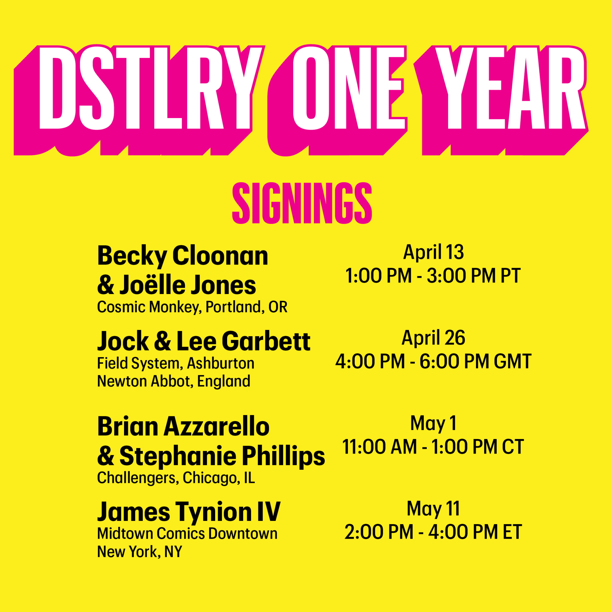 Dstlry Celebrates First Anniversary With Founding Creator Signings 